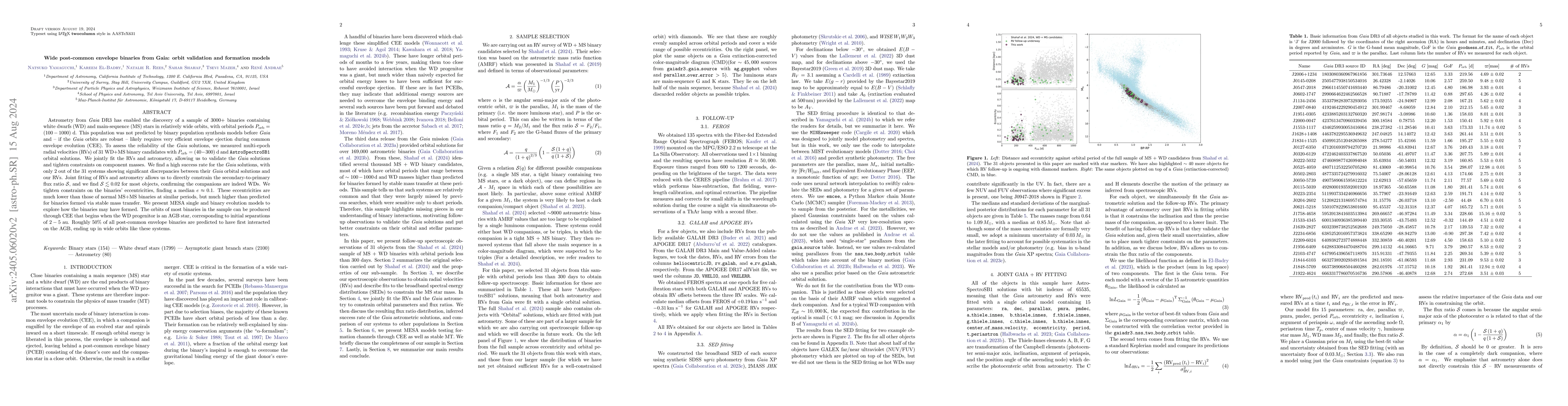 Thumbnail for Wide post-common envelope binaries from Gaia: orbit validation and
  formation models