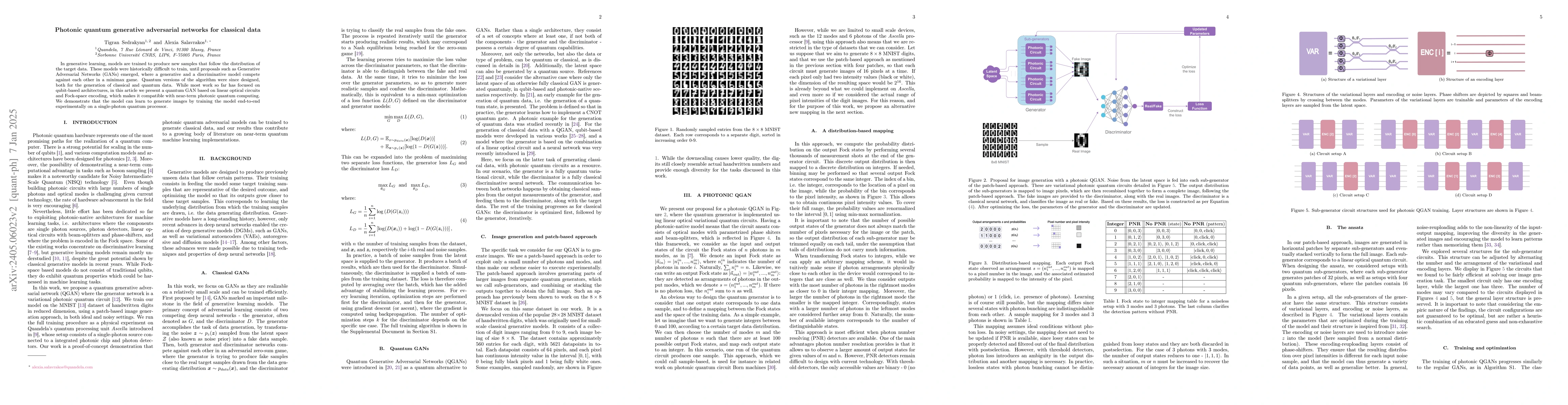 Thumbnail for Photonic quantum generative adversarial networks for classical data