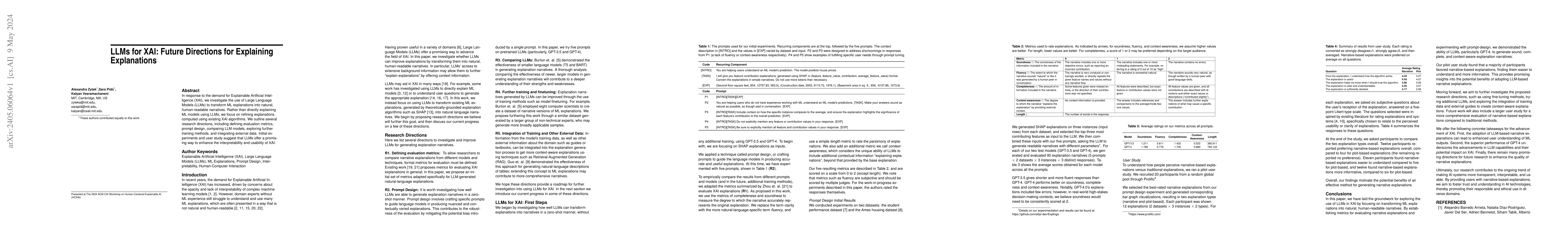 Thumbnail for LLMs for XAI: Future Directions for Explaining Explanations