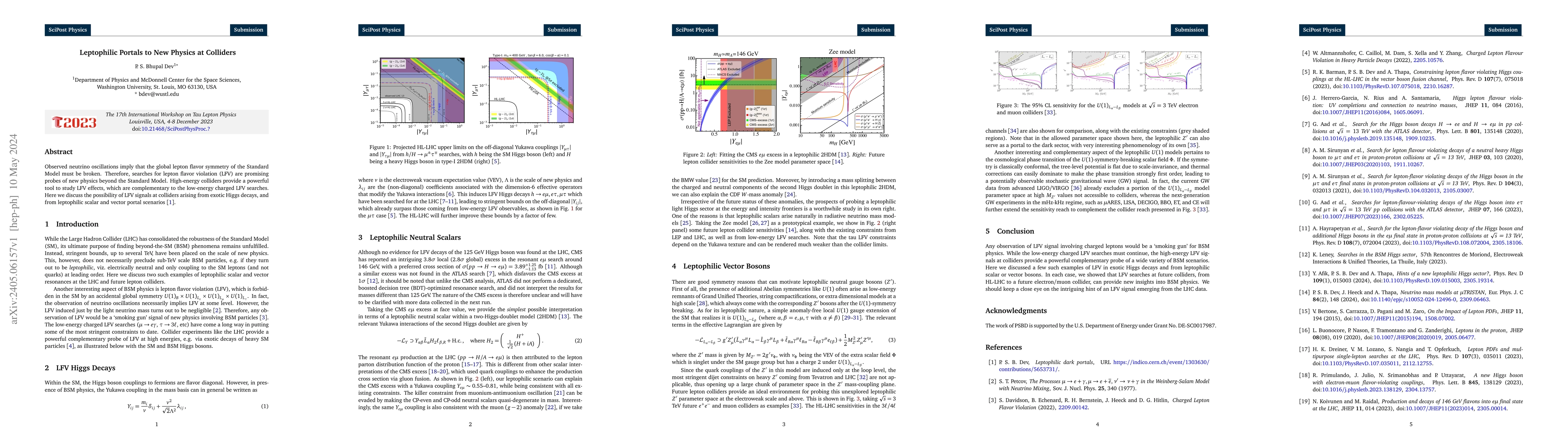 Thumbnail for Leptophilic Portals to New Physics at Colliders
