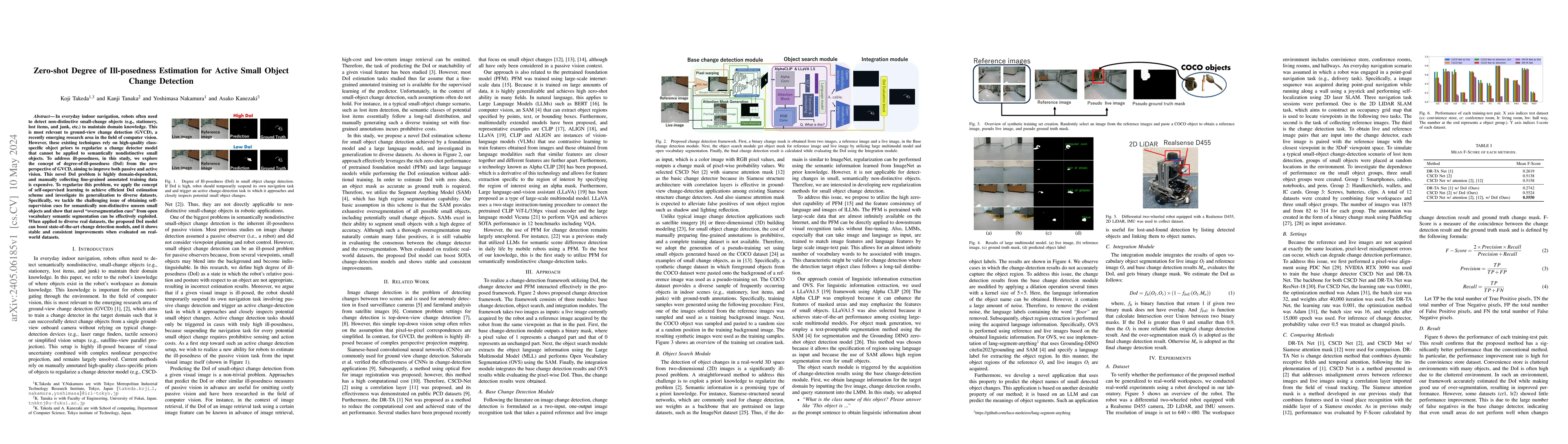 Thumbnail for Zero-shot Degree of Ill-posedness Estimation for Active Small Object
  Change Detection
