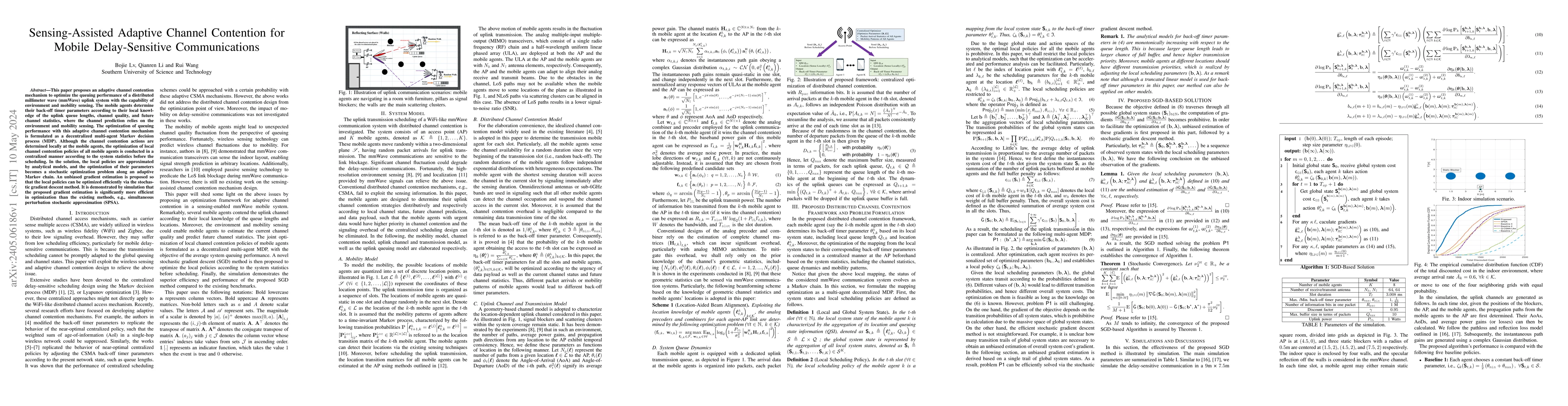 Thumbnail for Sensing-Assisted Adaptive Channel Contention for Mobile Delay-Sensitive
  Communications