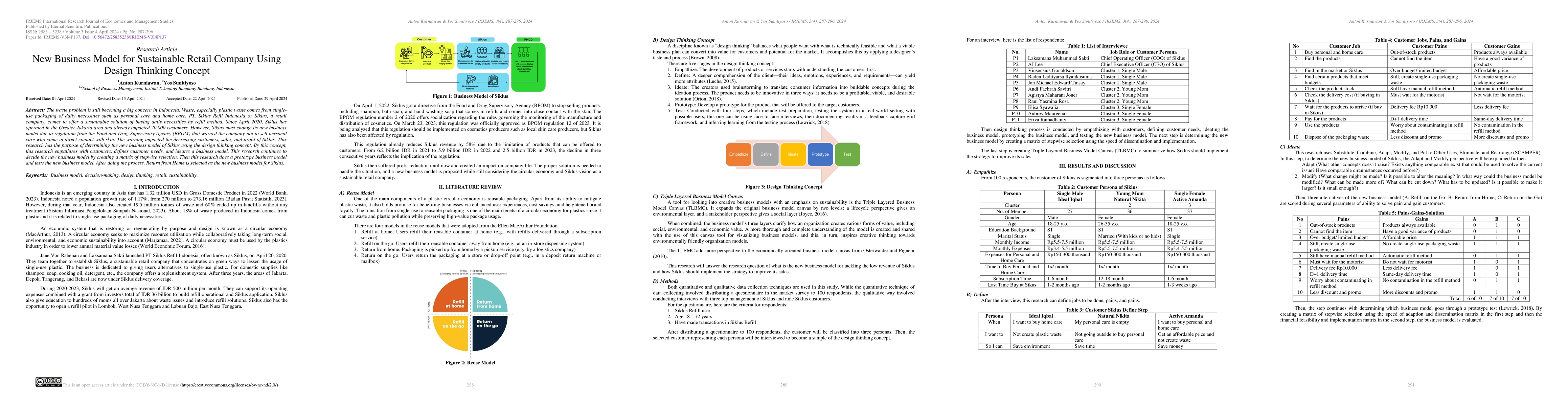 Thumbnail for New Business Model for Sustainable Retail Company Using Design Thinking
  Concept