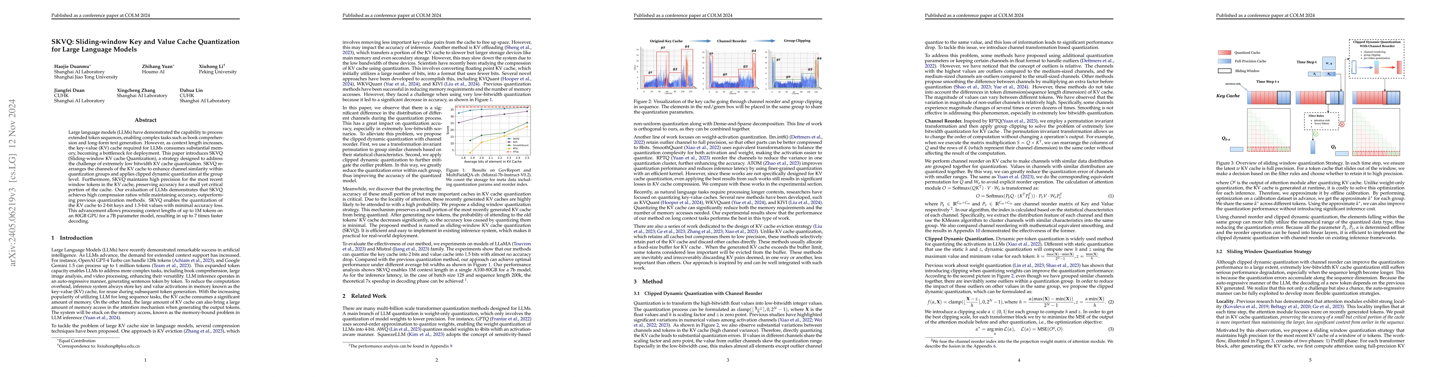 Thumbnail for SKVQ: Sliding-window Key and Value Cache Quantization for Large Language
  Models