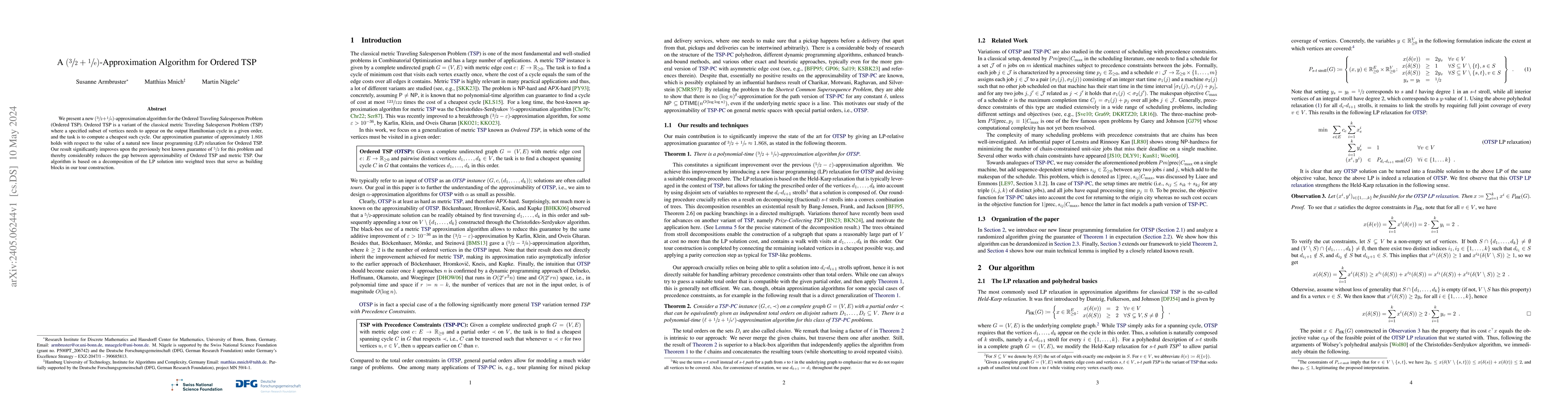 Thumbnail for A $(\frac32+\frac1{\mathrm{e}})$-Approximation Algorithm for Ordered TSP
