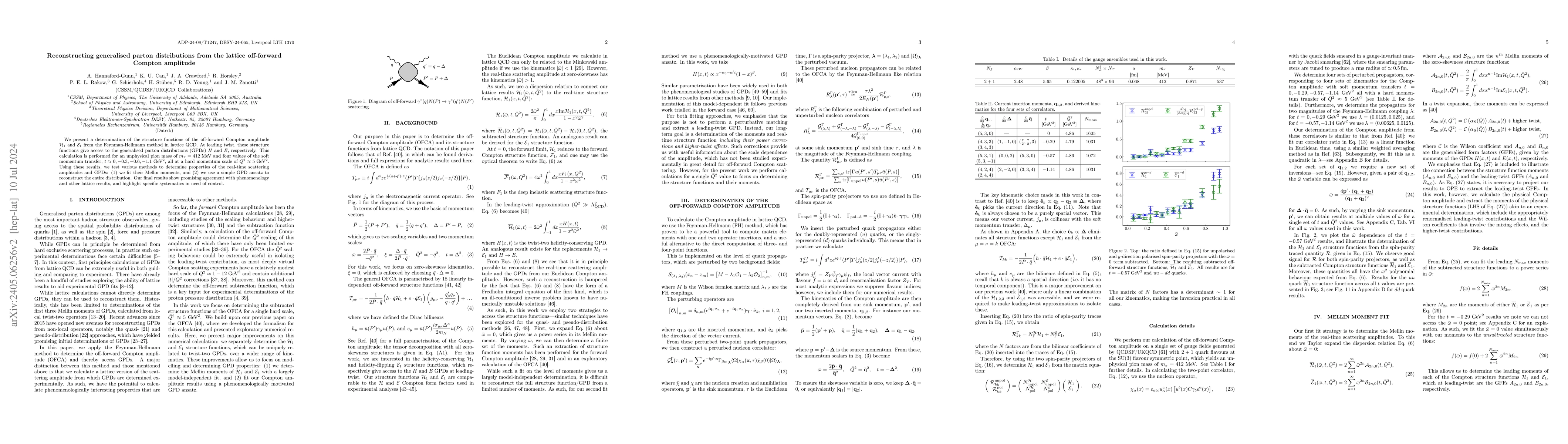 Thumbnail for Reconstructing generalised parton distributions from the lattice
  off-forward Compton amplitude