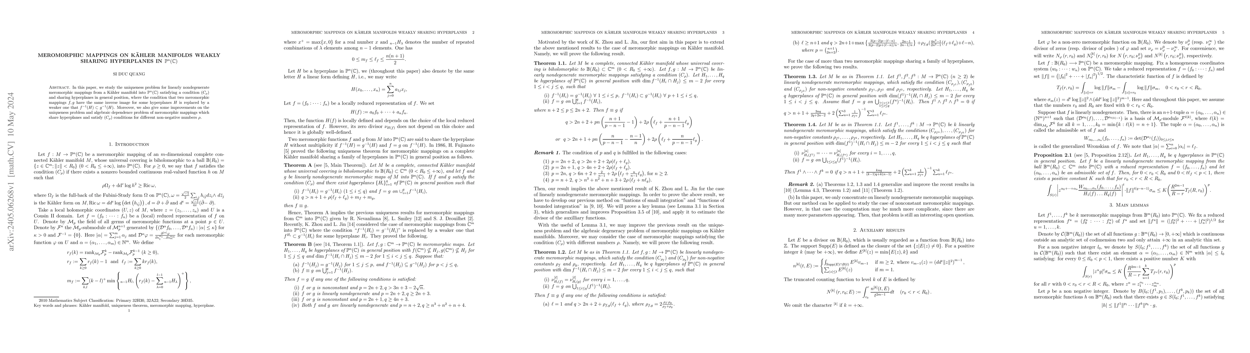 Thumbnail for Meromorphic mappings on K\"{a}hler manifolds weakly sharing hyperplanes
  in $\mathbb P^n(\mathbb C)$