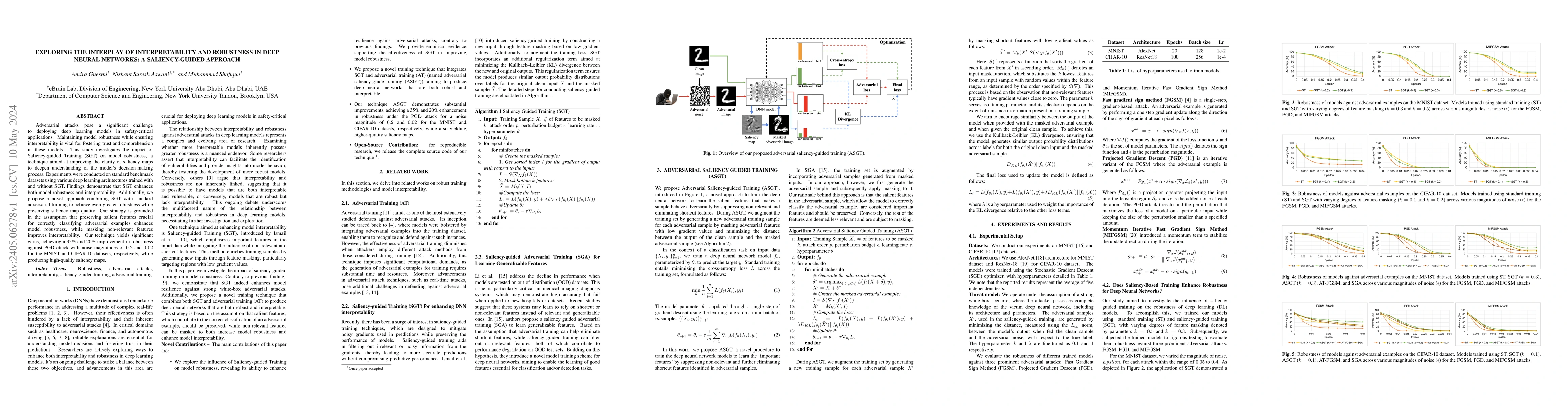 Thumbnail for Exploring the Interplay of Interpretability and Robustness in Deep
  Neural Networks: A Saliency-guided Approach
