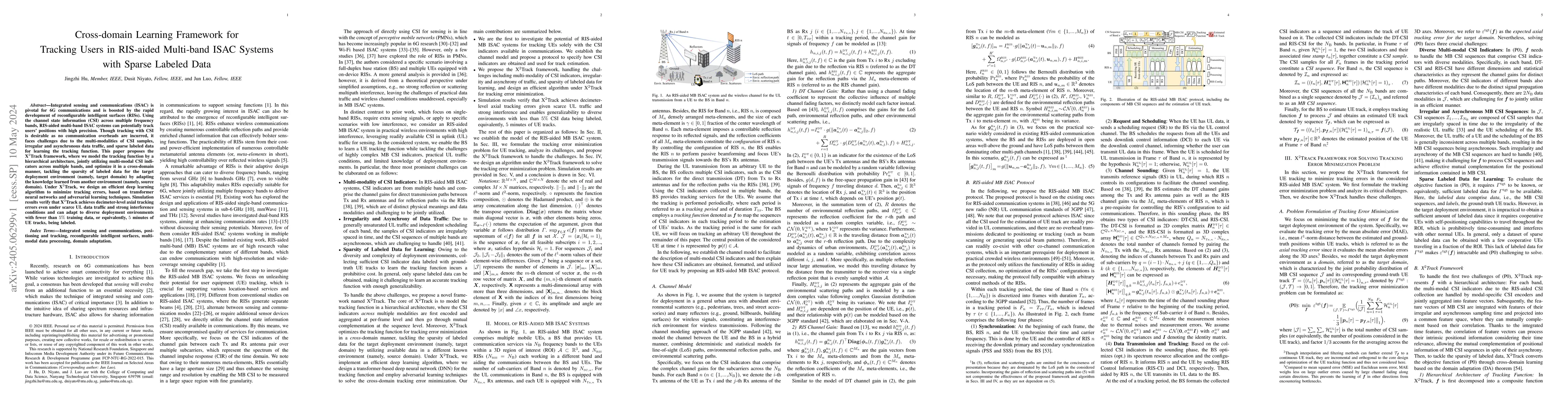 Thumbnail for Cross-domain Learning Framework for Tracking Users in RIS-aided
  Multi-band ISAC Systems with Sparse Labeled Data