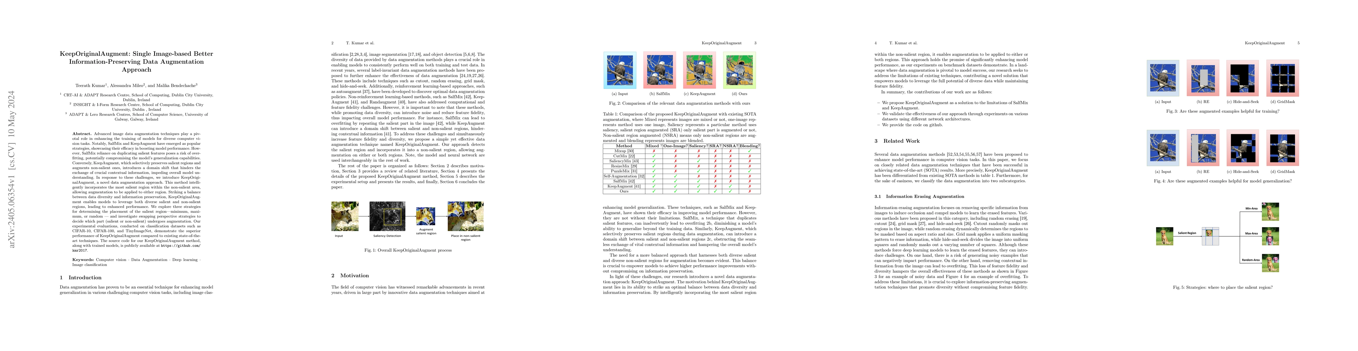 Thumbnail for KeepOriginalAugment: Single Image-based Better Information-Preserving
  Data Augmentation Approach