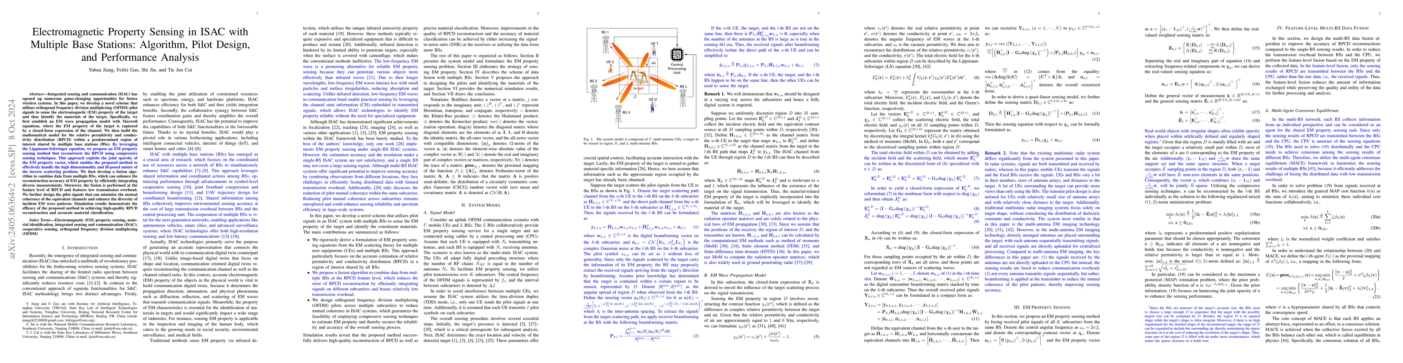 Thumbnail for Electromagnetic Property Sensing in ISAC with Multiple Base Stations:
  Algorithm, Pilot Design,and Performance Analysis