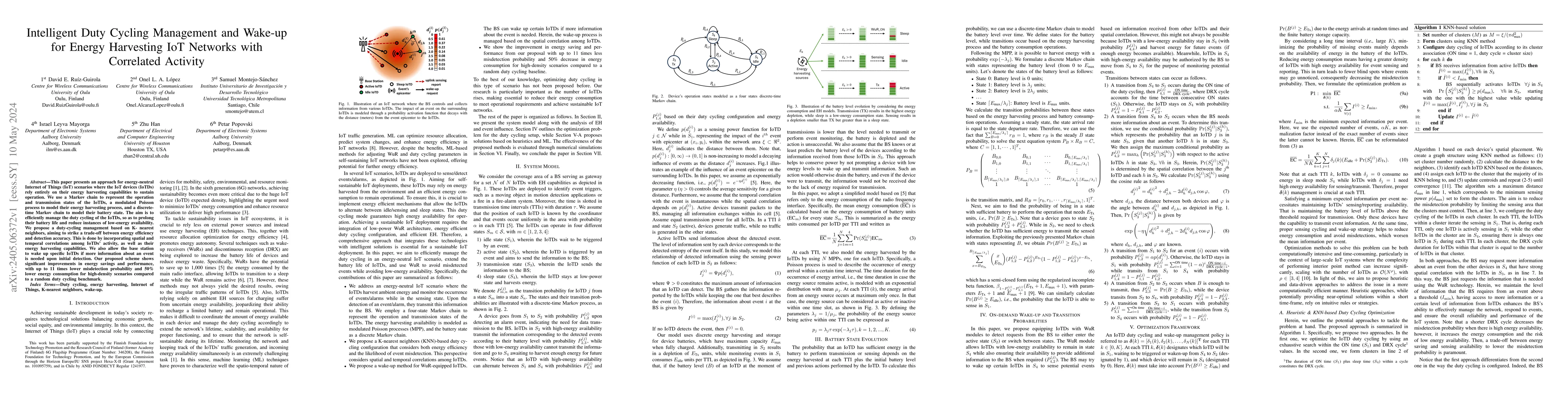Thumbnail for Intelligent Duty Cycling Management and Wake-up for Energy Harvesting
  IoT Networks with Correlated Activity