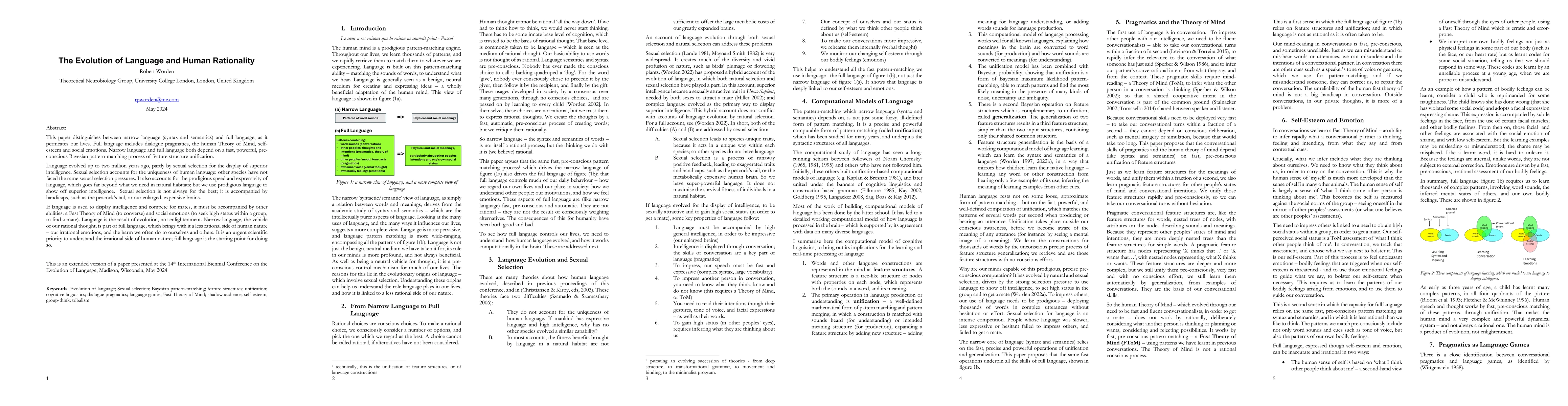 Thumbnail for The Evolution of Language and Human Rationality