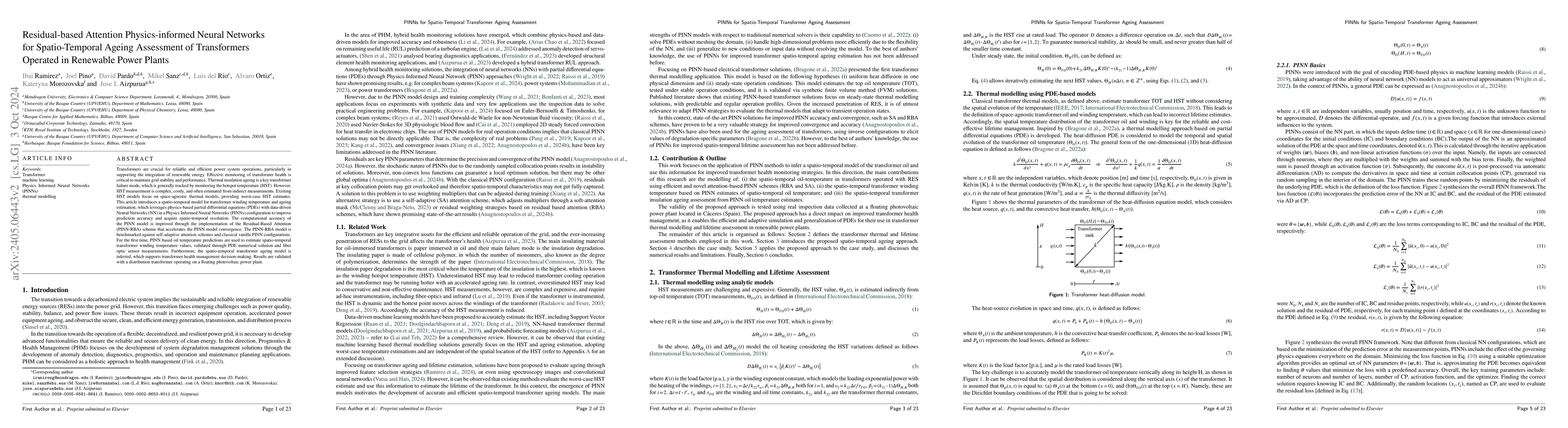 Thumbnail for Residual-based Attention Physics-informed Neural Networks for Efficient
  Spatio-Temporal Lifetime Assessment of Transformers Operated in Renewable
  Power Plants