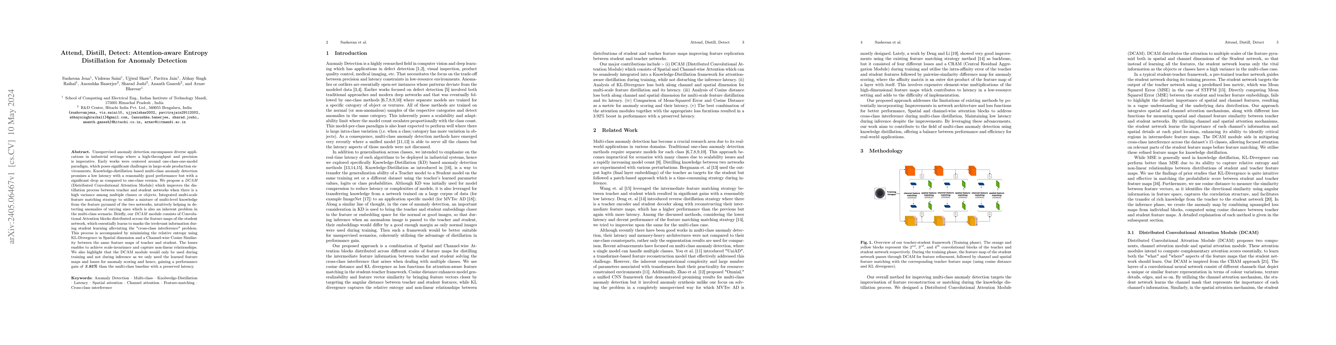 Thumbnail for Attend, Distill, Detect: Attention-aware Entropy Distillation for
  Anomaly Detection