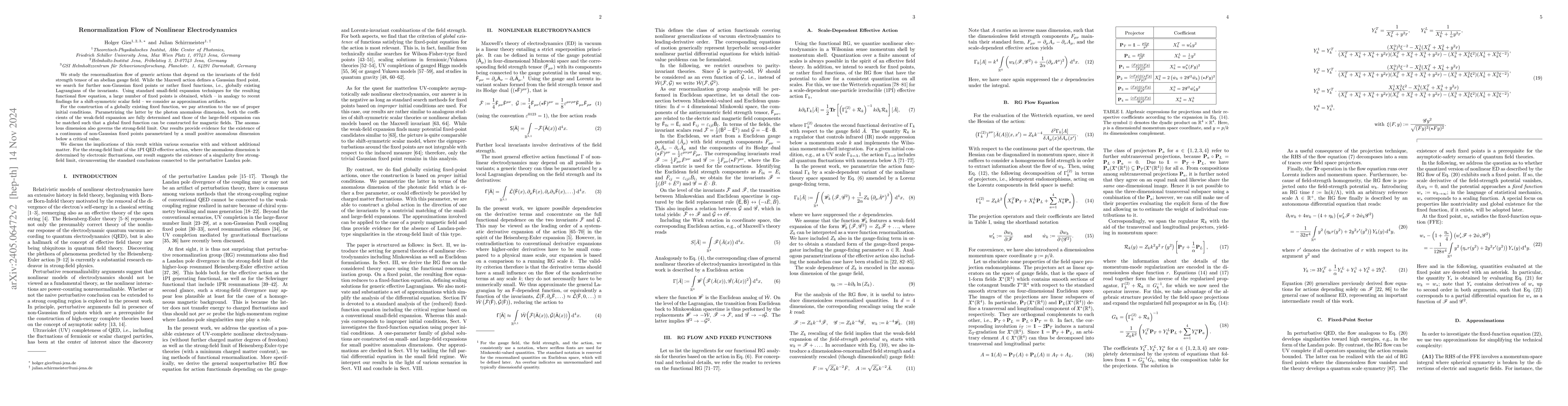 Thumbnail for Renormalization Flow of Nonlinear Electrodynamics
