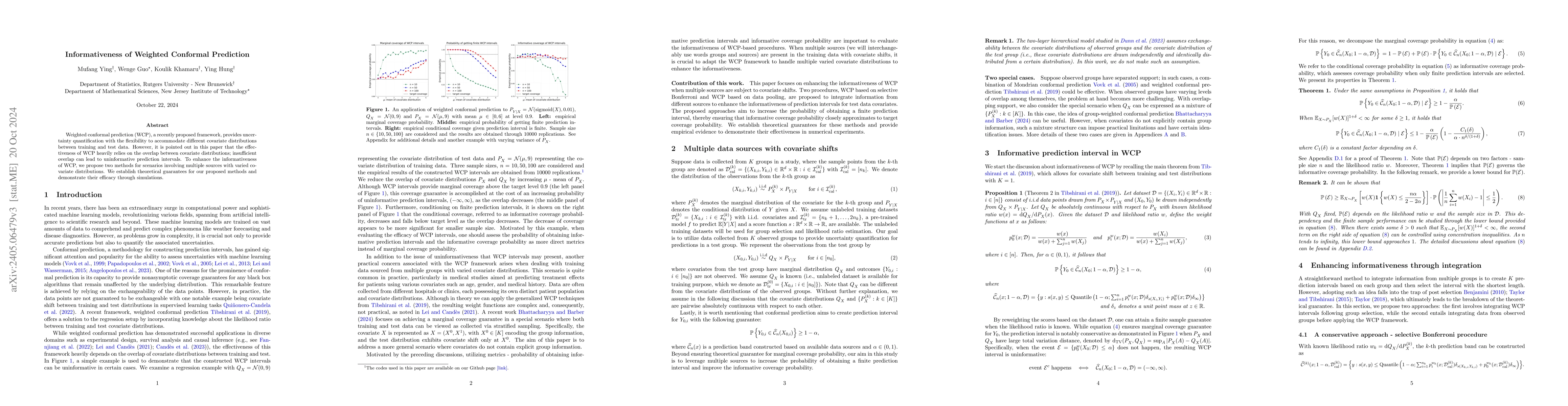 Thumbnail for Informativeness of Weighted Conformal Prediction