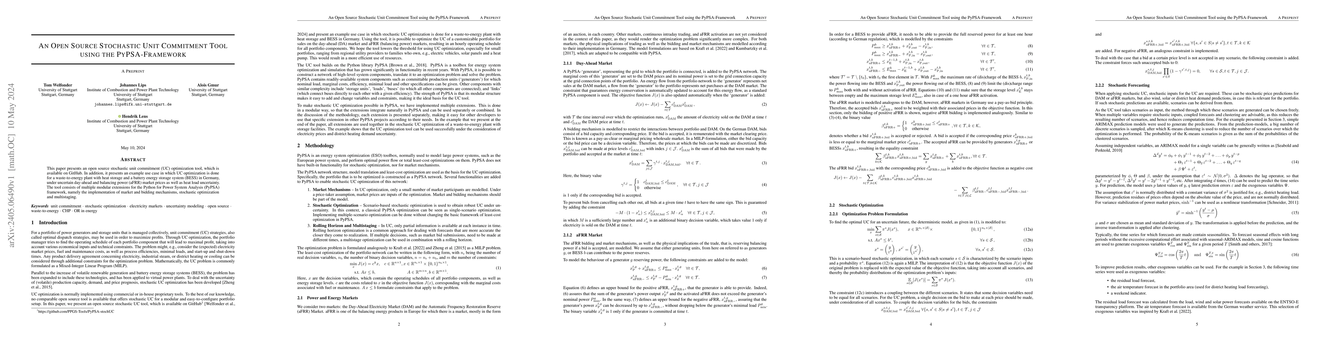 Thumbnail for An Open Source Stochastic Unit Commitment Tool using the PyPSA-Framework