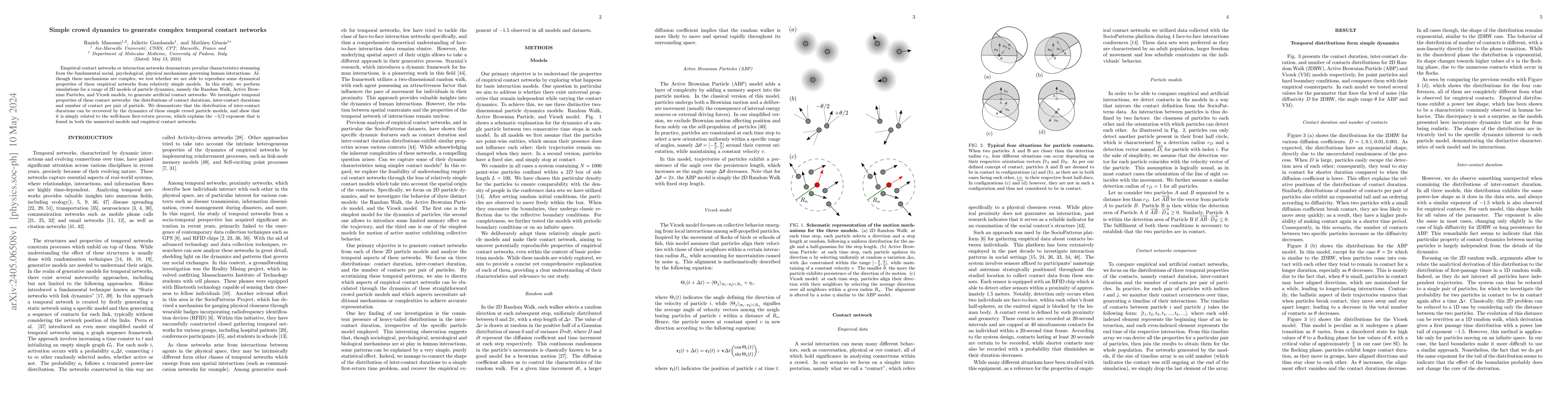 Thumbnail for Simple crowd dynamics to generate complex temporal contact networks