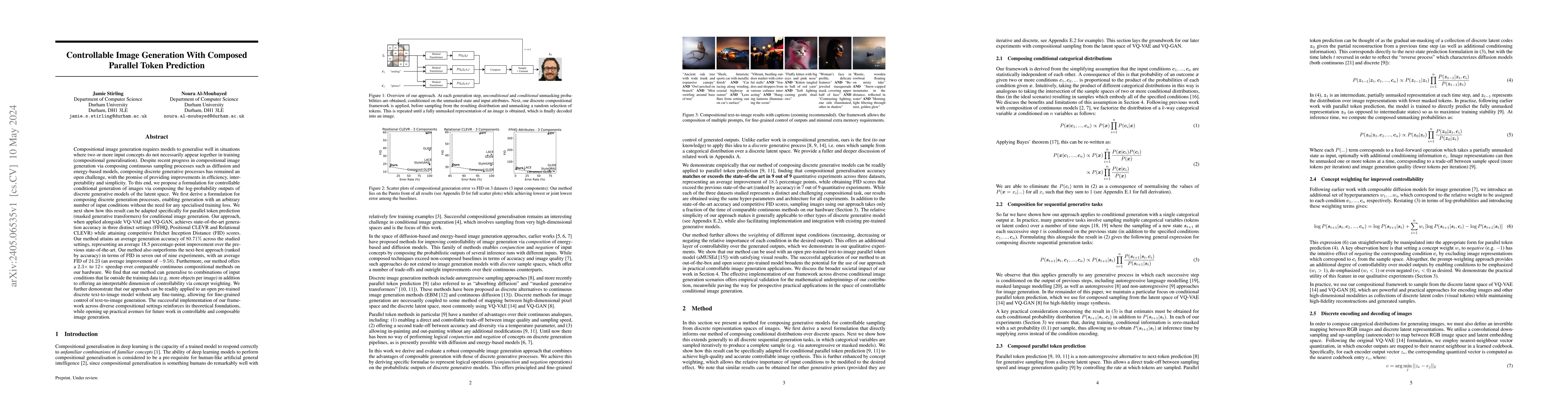 Thumbnail for Controllable Image Generation With Composed Parallel Token Prediction