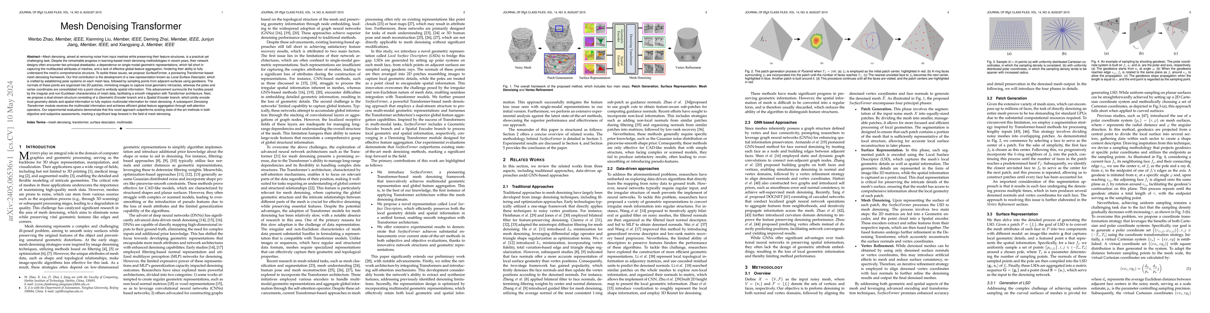 Thumbnail for Mesh Denoising Transformer