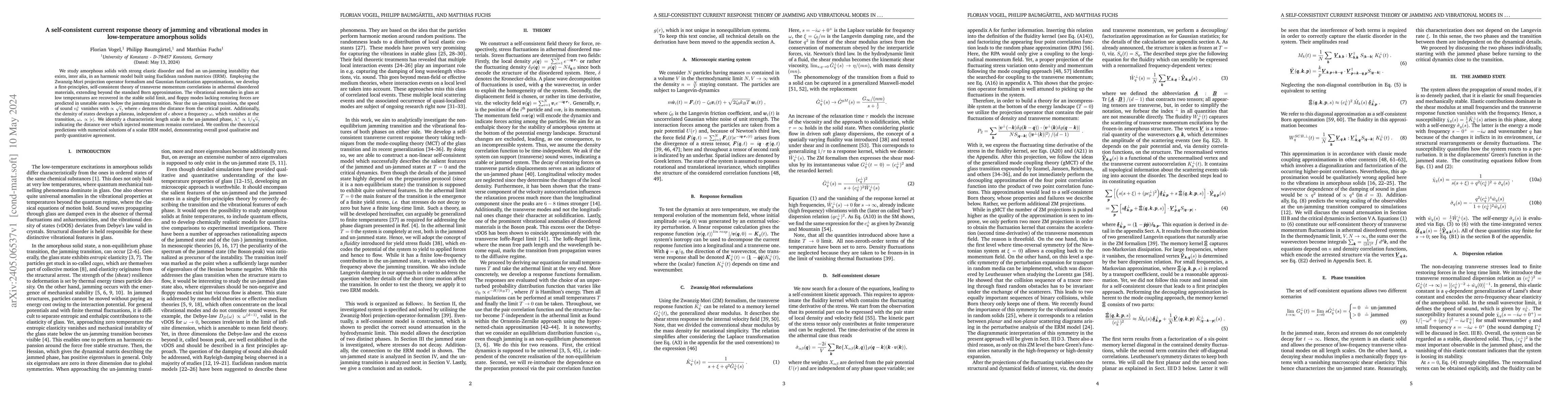 Thumbnail for A self-consistent current response theory of jamming and vibrational
  modes in low-temperature amorphous solids