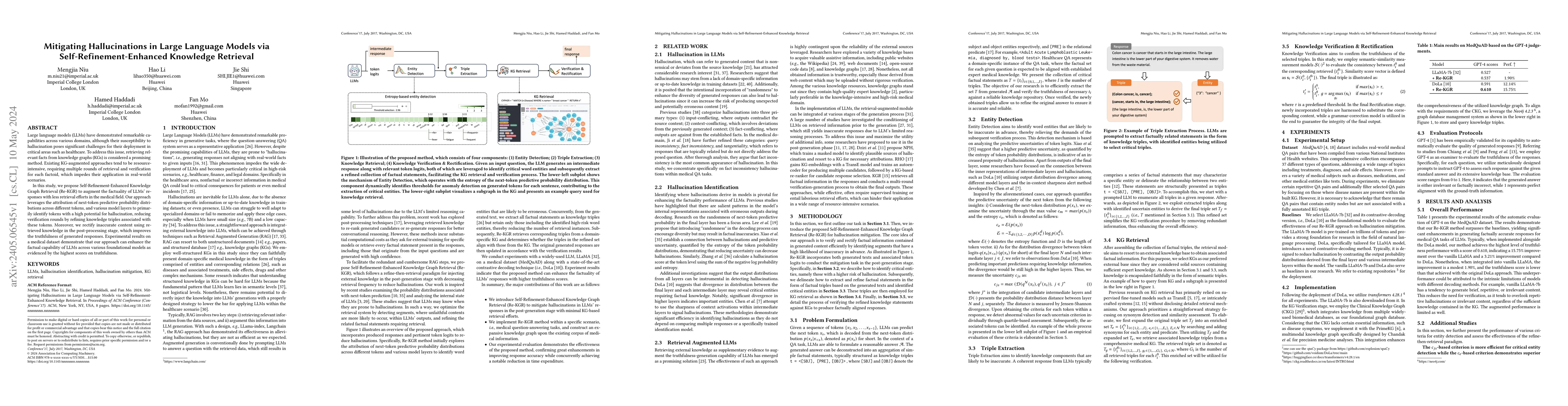 Thumbnail for Mitigating Hallucinations in Large Language Models via
  Self-Refinement-Enhanced Knowledge Retrieval