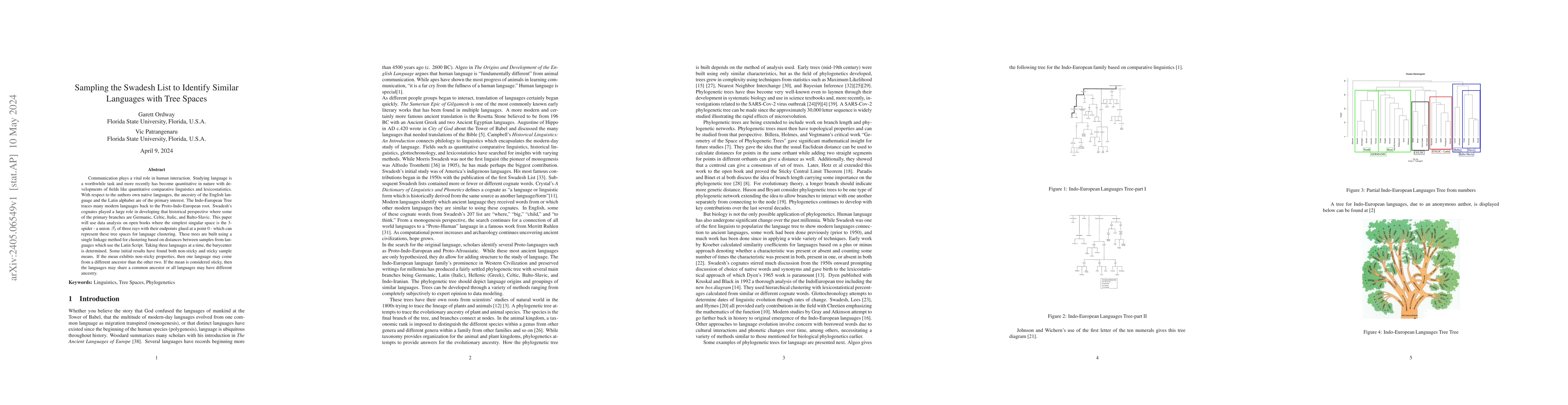 Thumbnail for Sampling the Swadesh List to Identify Similar Languages with Tree Spaces