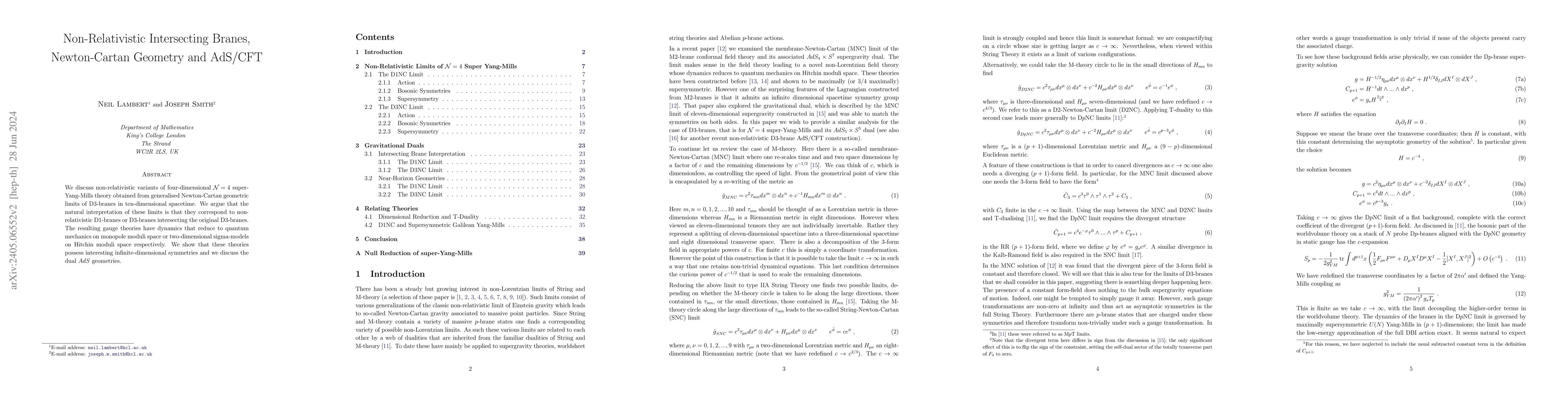 Thumbnail for Non-Relativistic Intersecting Branes, Newton-Cartan Geometry and AdS/CFT