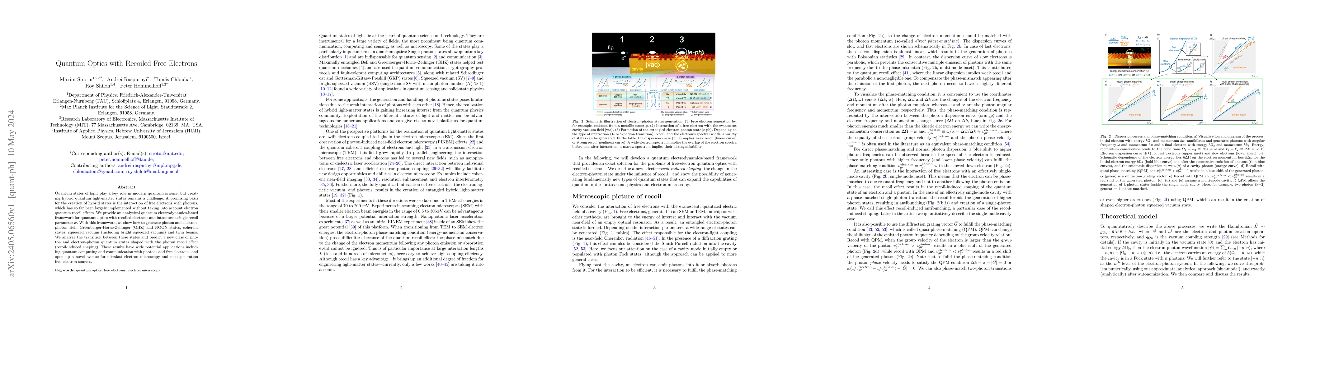 Thumbnail for Quantum Optics with Recoiled Free Electrons