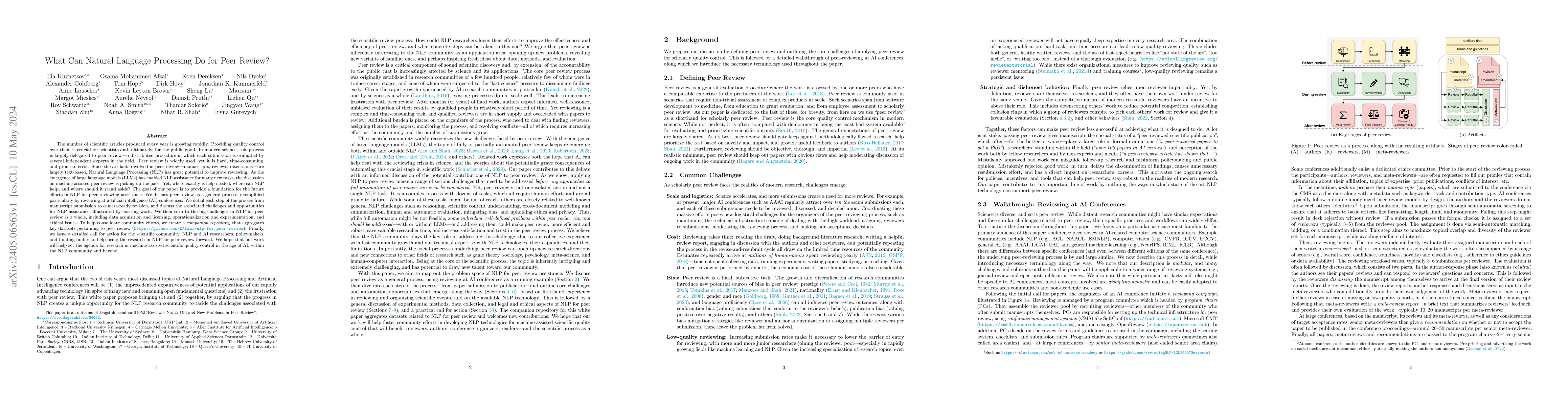 Thumbnail for What Can Natural Language Processing Do for Peer Review?