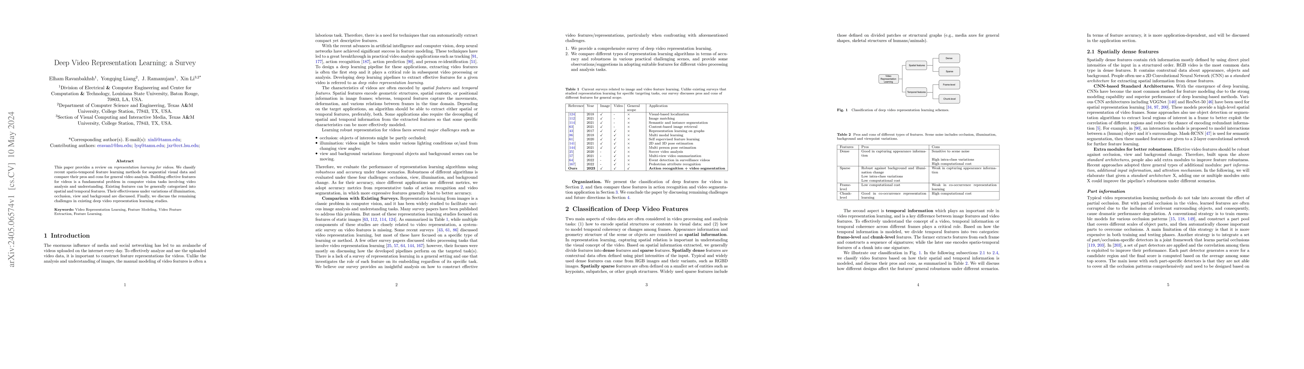 Thumbnail for Deep video representation learning: a survey