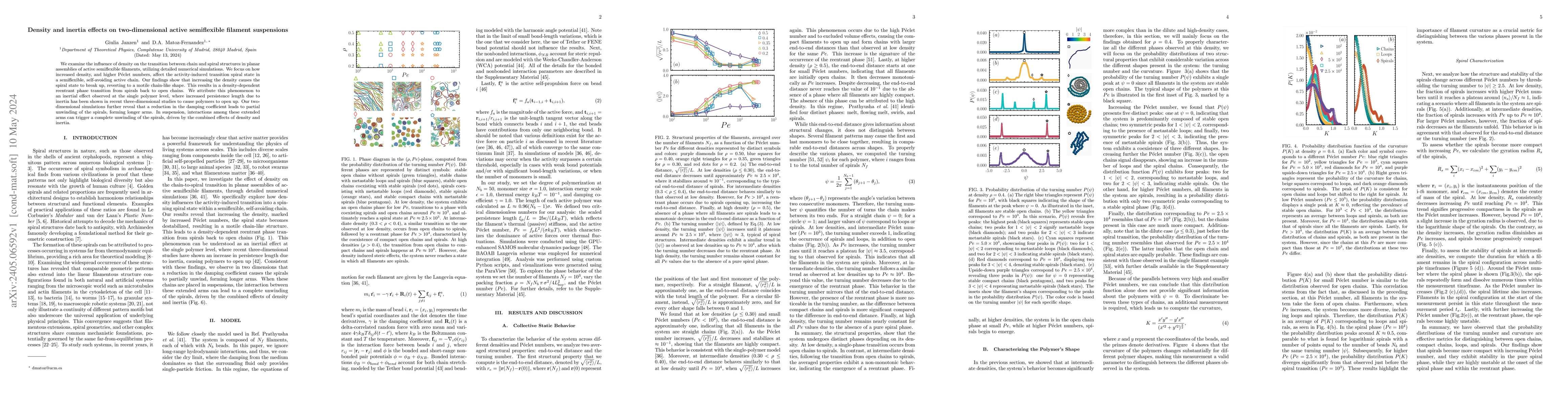 Thumbnail for Density and inertia effects on two-dimensional active semiflexible
  filament suspensions