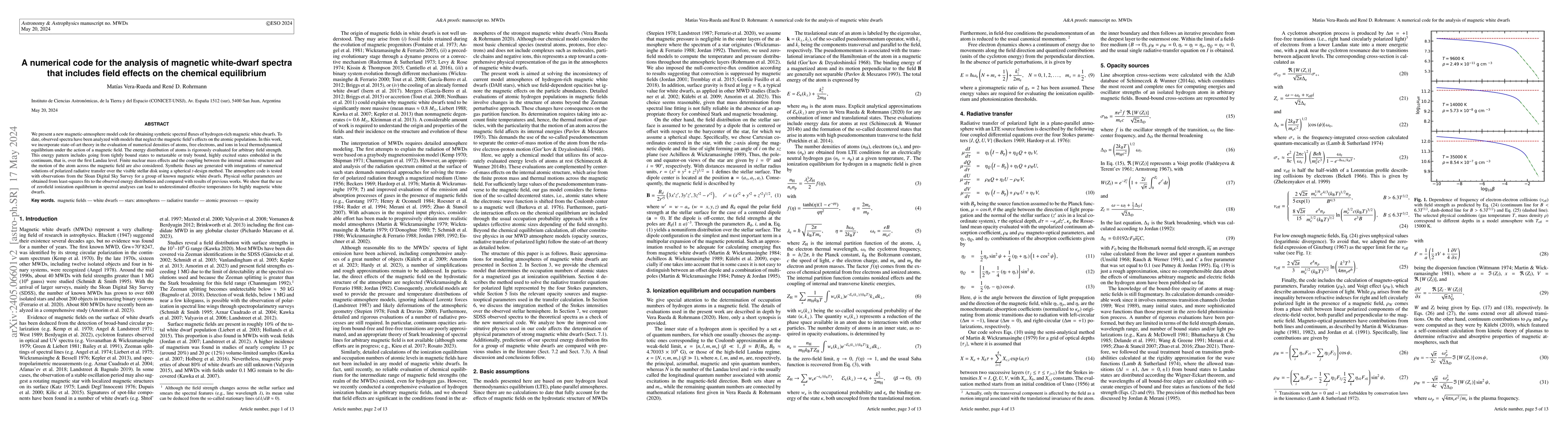 Thumbnail for A numerical code for the analysis of magnetic white dwarf spectra that
  includes field effects on the chemical equilibrium