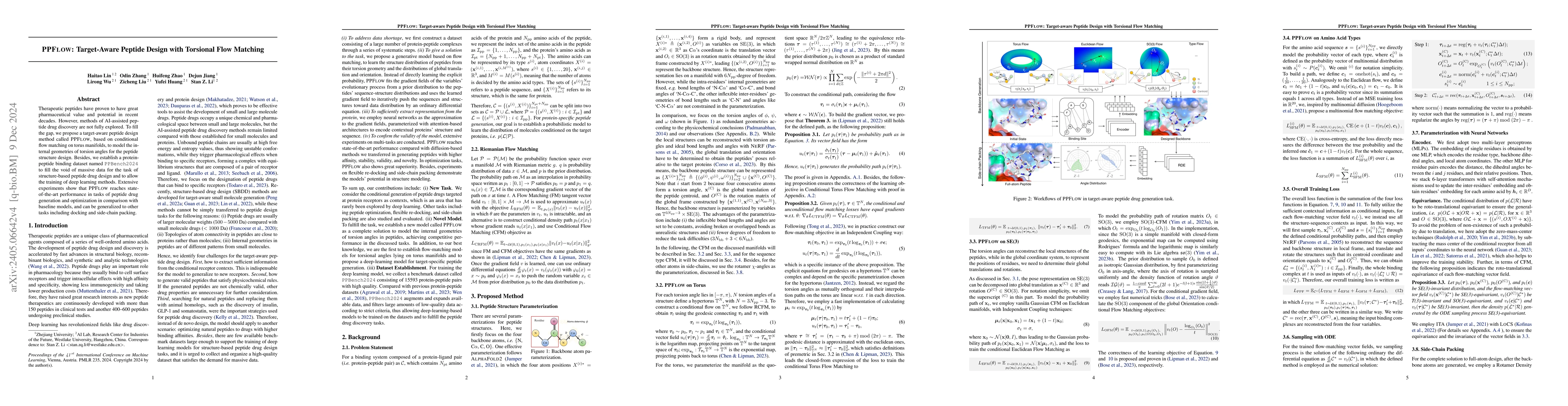 Thumbnail for PPFlow: Target-aware Peptide Design with Torsional Flow Matching