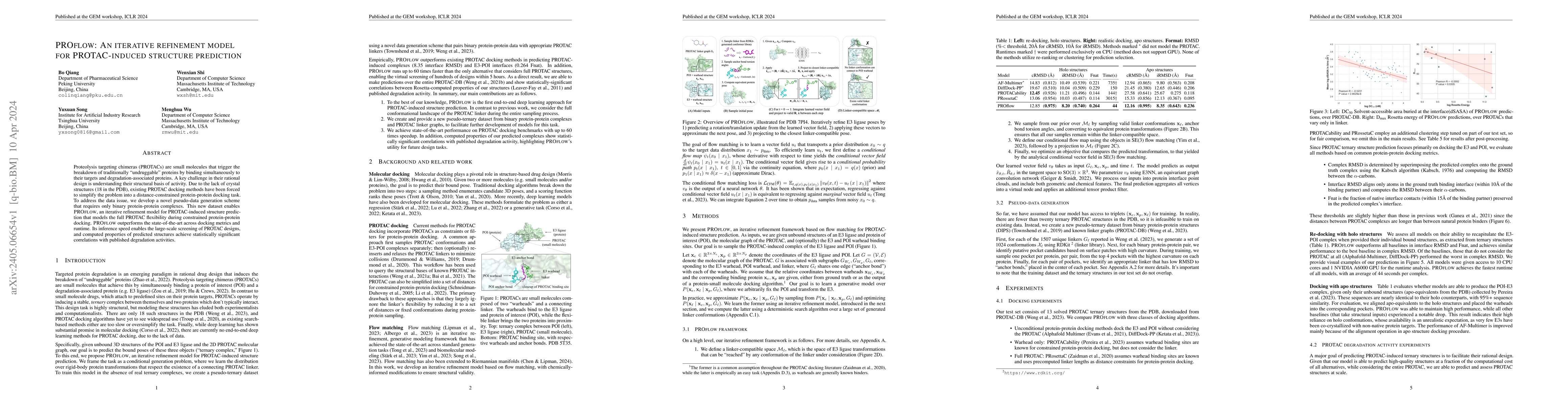 Thumbnail for PROflow: An iterative refinement model for PROTAC-induced structure
  prediction
