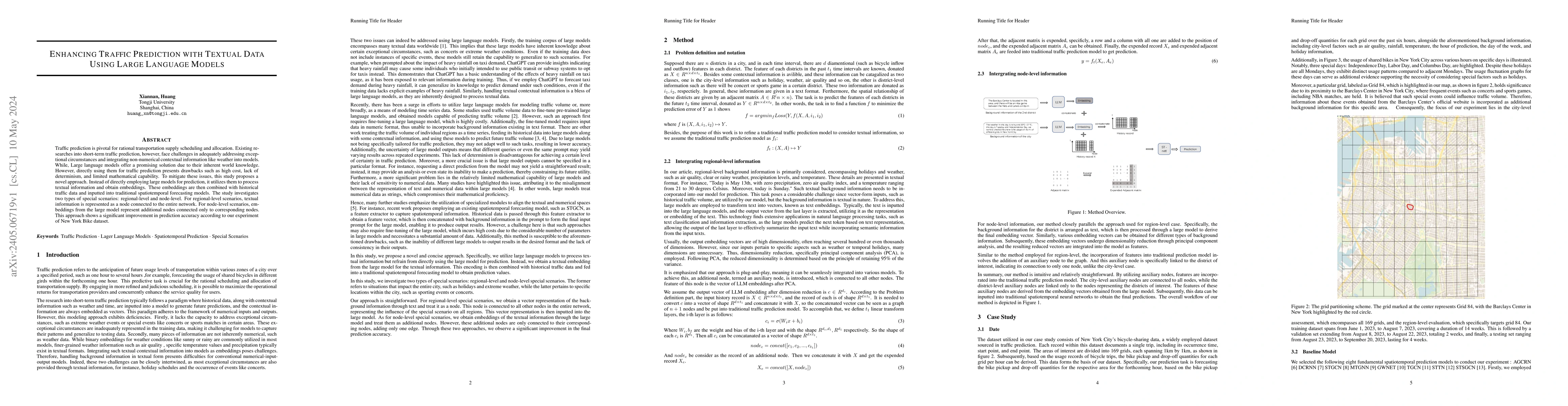 Thumbnail for Enhancing Traffic Prediction with Textual Data Using Large Language
  Models