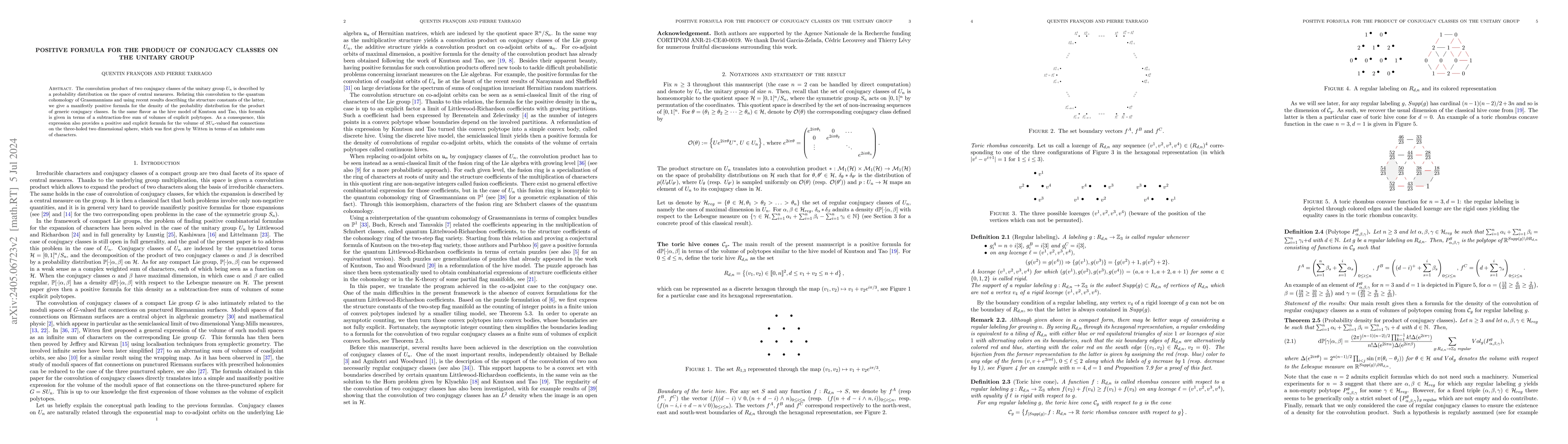 Thumbnail for Positive formula for the product of conjugacy classes on the unitary
  group