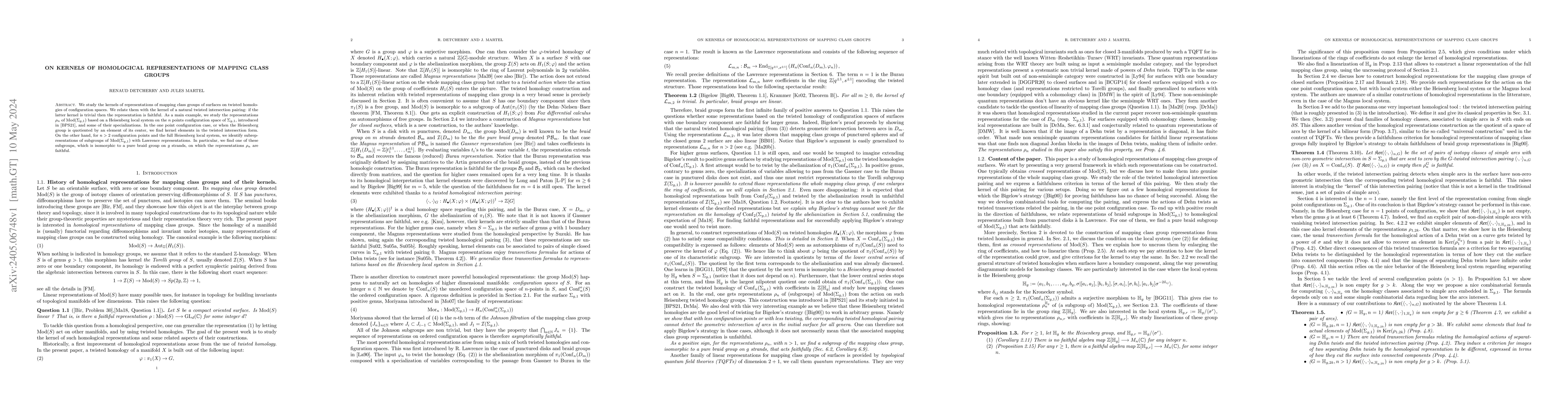 Thumbnail for On kernels of homological representations of mapping class groups