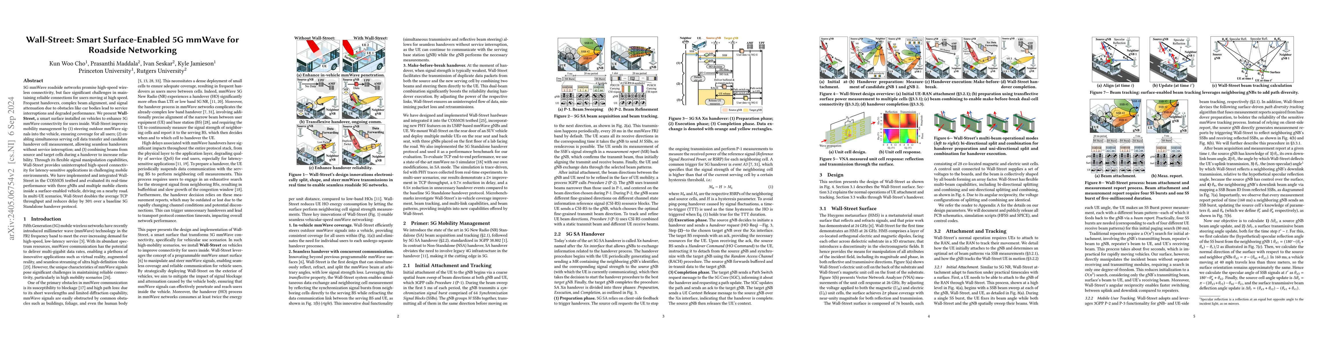 Thumbnail for Wall-Street: Smart Surface-Enabled 5G mmWave for Roadside Networking