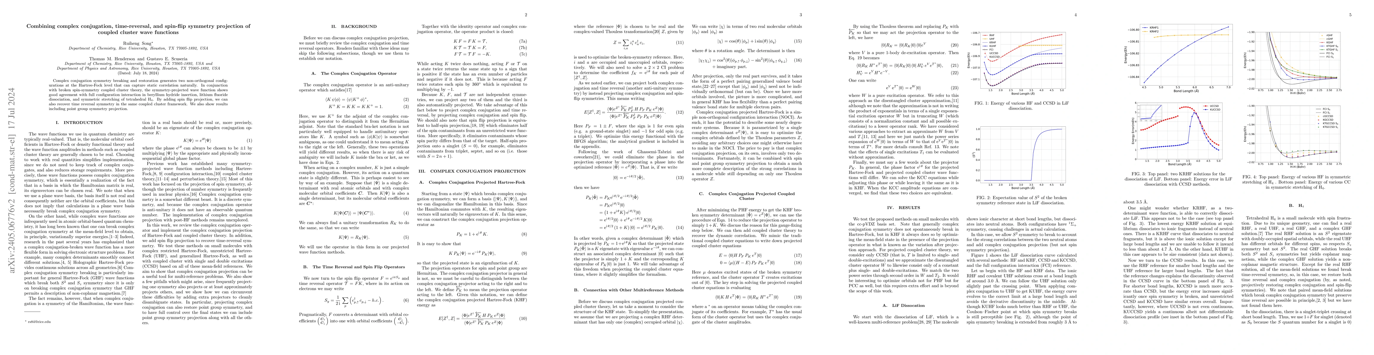 Thumbnail for Combining complex conjugation, time-reversal, and spin symmetry
  projection of coupled cluster wave functions