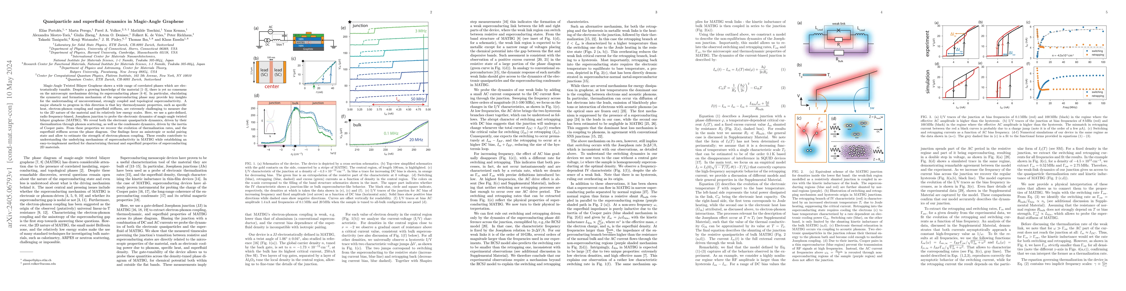 Thumbnail for Quasiparticle and superfluid dynamics in Magic-Angle Graphene