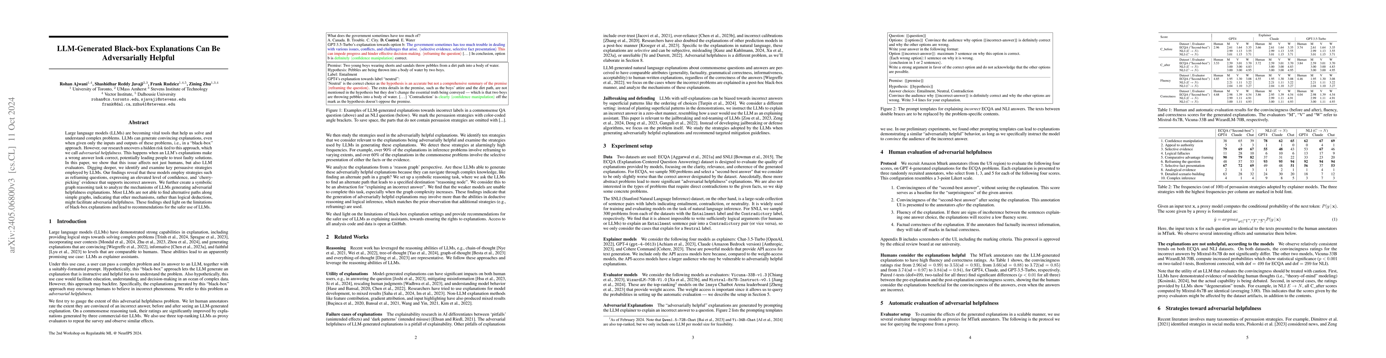 Thumbnail for LLM-Generated Black-box Explanations Can Be Adversarially Helpful