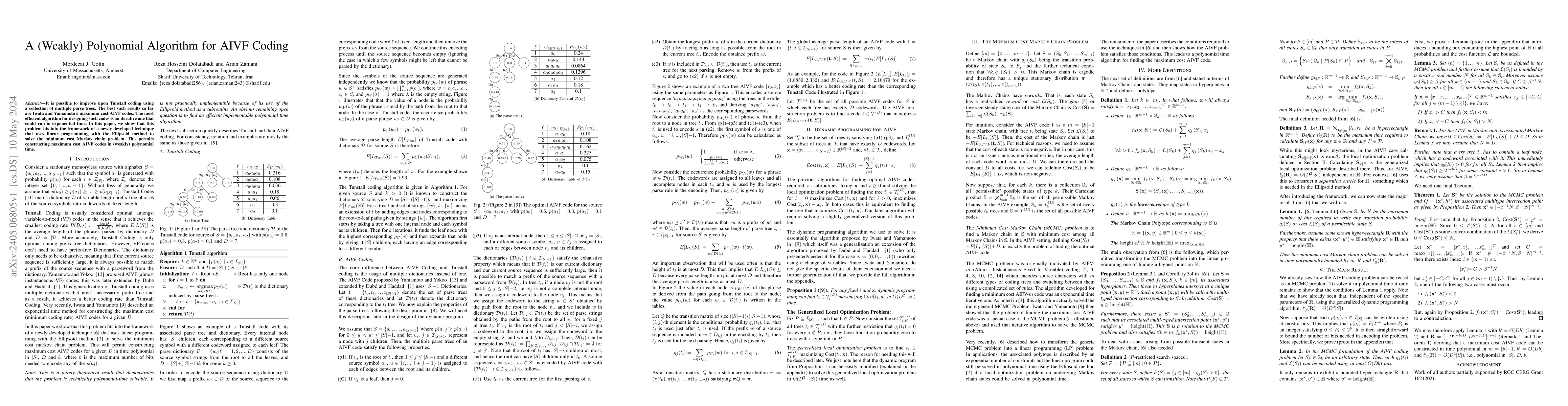 Thumbnail for A (Weakly) Polynomial Algorithm for AIVF Coding