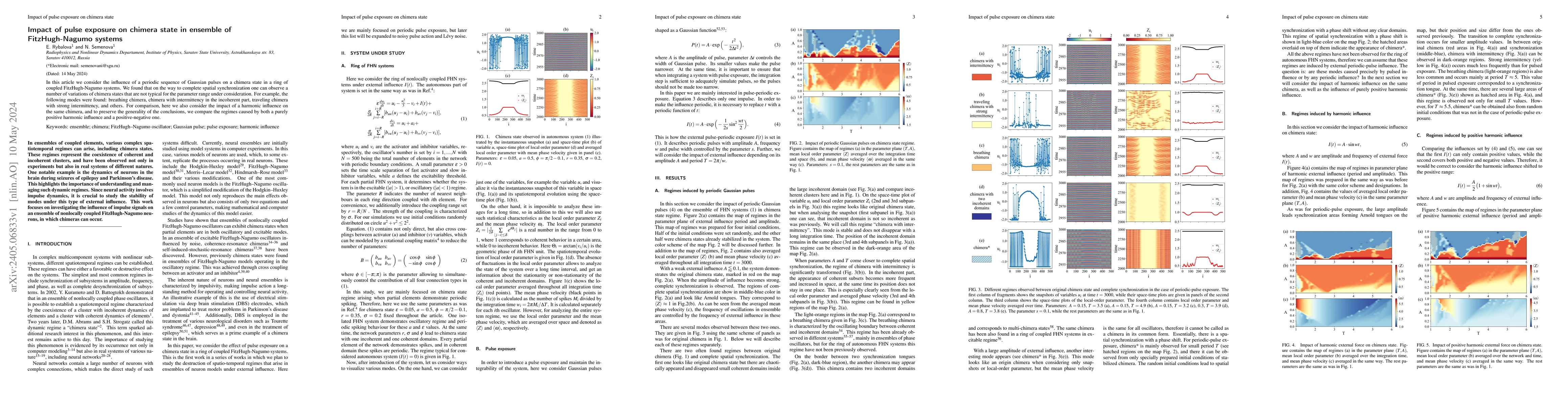 Thumbnail for Impact of pulse exposure on chimera state in ensemble of FitzHugh-Nagumo
  systems