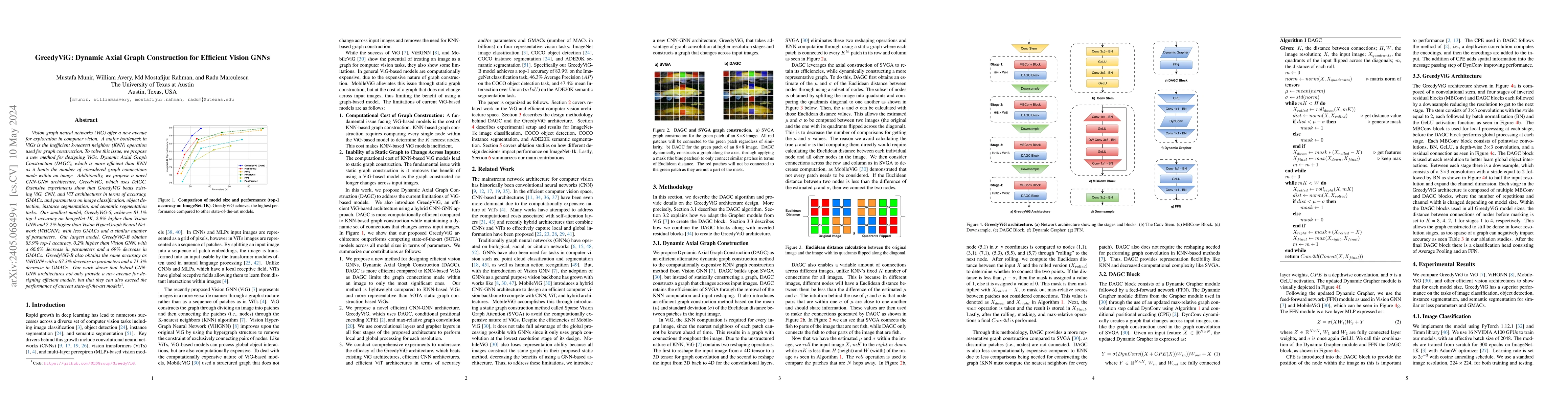 Thumbnail for GreedyViG: Dynamic Axial Graph Construction for Efficient Vision GNNs