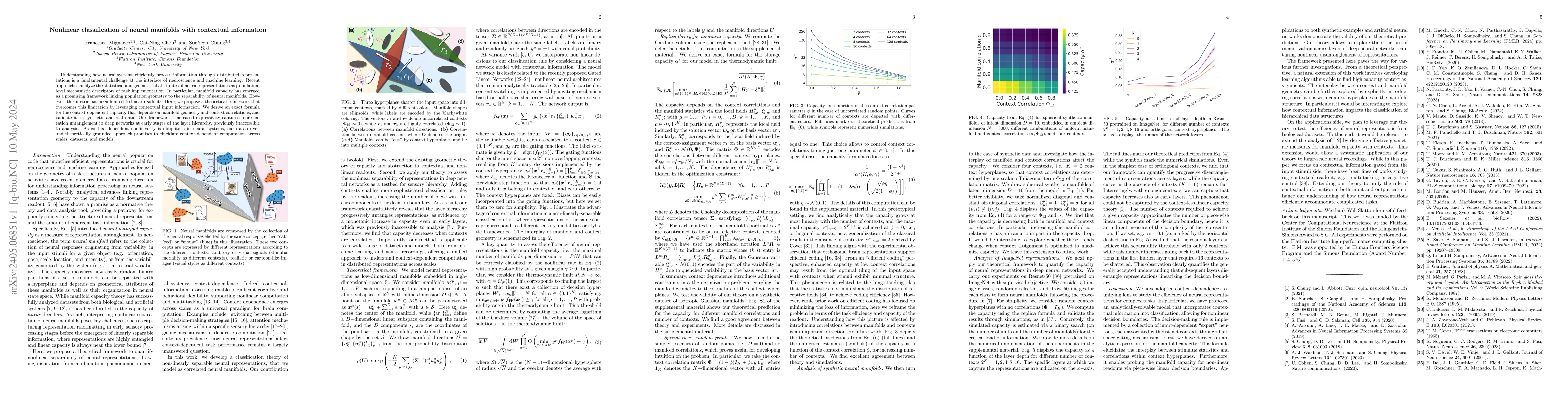 Thumbnail for Nonlinear classification of neural manifolds with contextual information