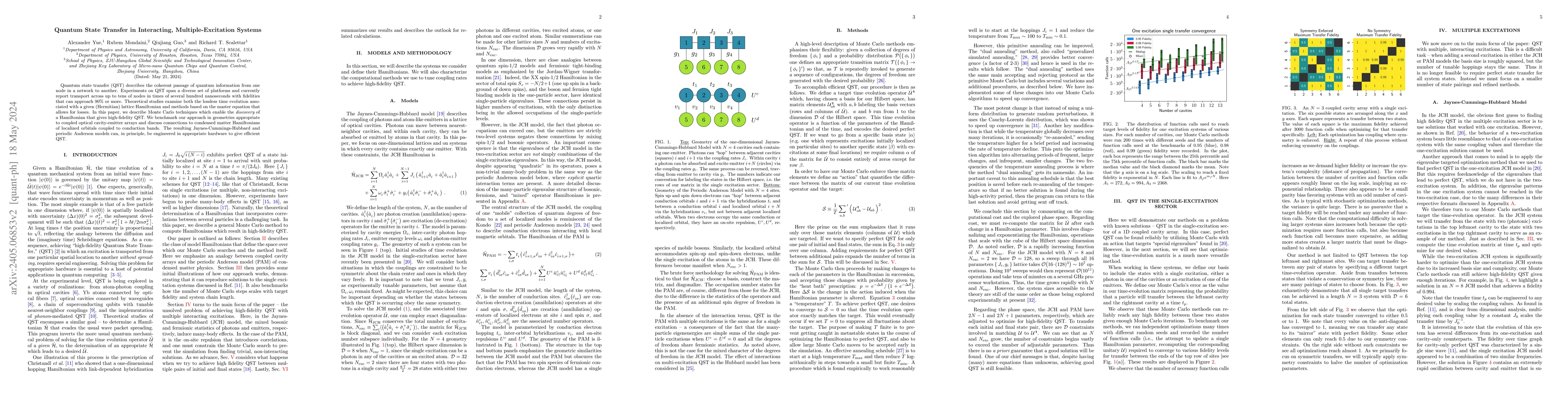 Thumbnail for Quantum State Transfer in Interacting, Multiple-Excitation Systems