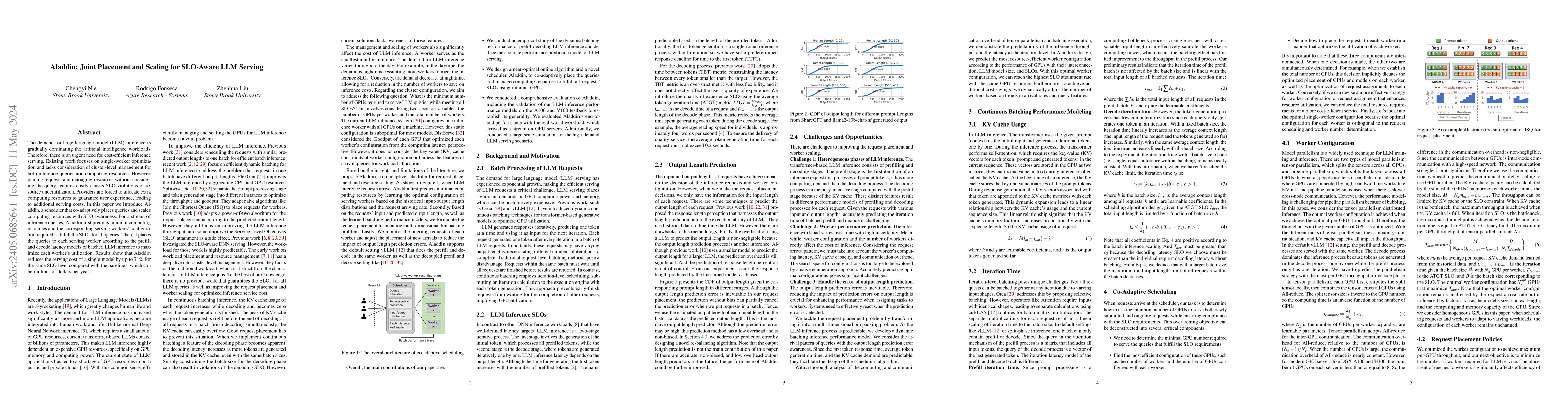 Thumbnail for Aladdin: Joint Placement and Scaling for SLO-Aware LLM Serving