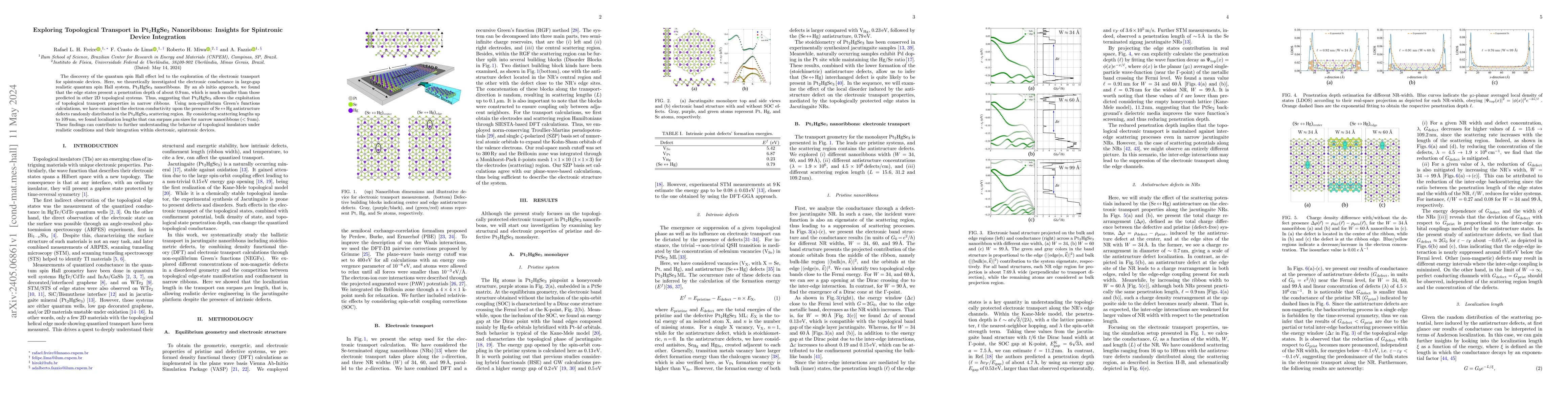 Thumbnail for Exploring Topological Transport in Pt$_2$HgSe$_3$ Nanoribbons: Insights
  for Spintronic Device Integration